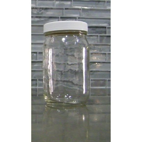 4 empty glass jars with lid 8 0z 6 0z different shapes STORAGE GIFTS CRAFTS - Picture 9 of 10